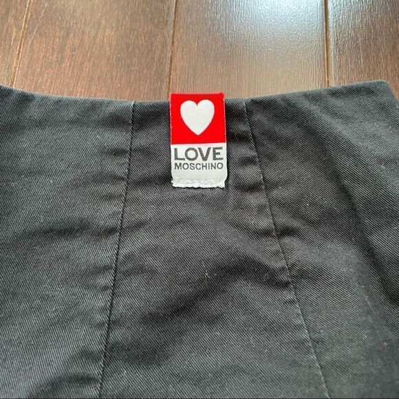 Love Moschino Black Cotton Blend Black  Trousers Sz 4 - Picture 5 of 14